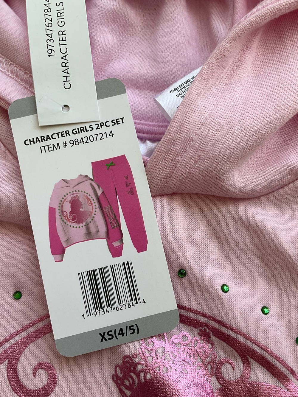 Wicked Character Girls Hoodie Pink XS Long Sleeves Sweater New - Picture 4 of 8